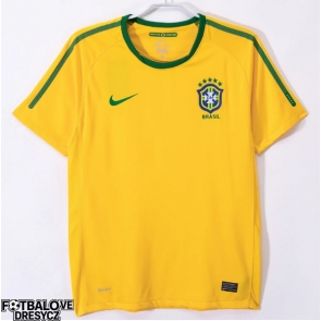 Brazílie 2010 Retro Domácí Dres Krátký Rukáv